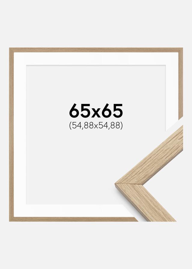 Keret Stilren tölgy 65x65 cm - Paszpartuk fehér 22x22 inches