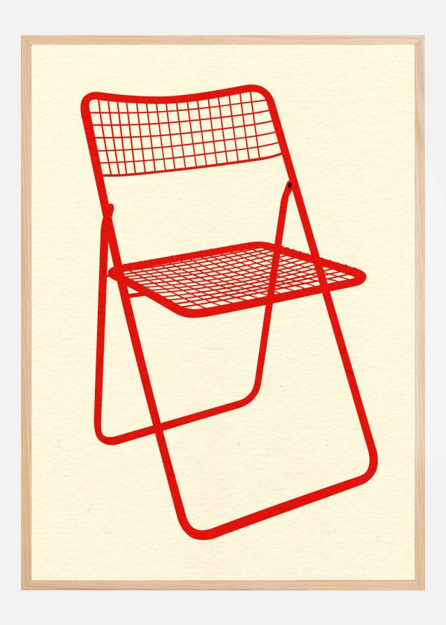 Ted Net Chair Red Poszter