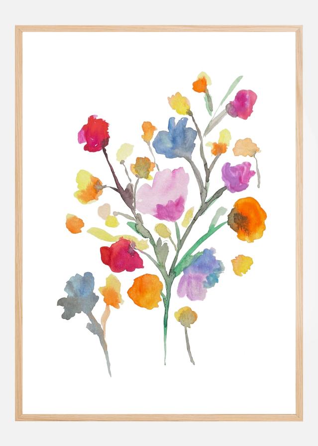 Flowers in Watercolor II Poszter