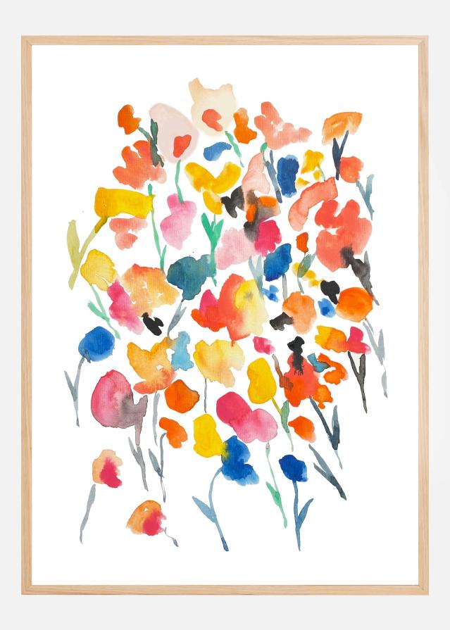 Flowers in Watercolor Poszter