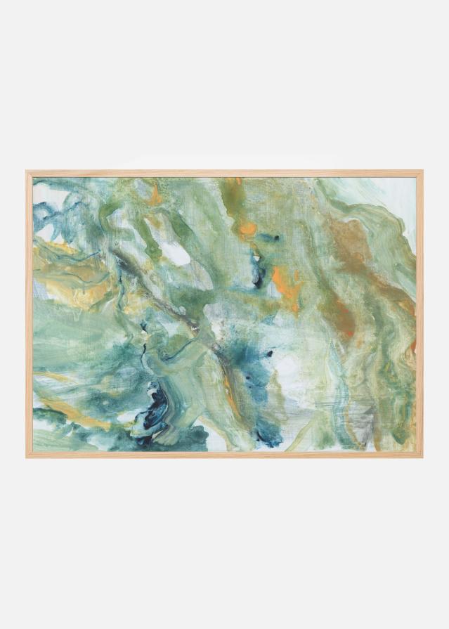 Blue Abstract Forms Poszter