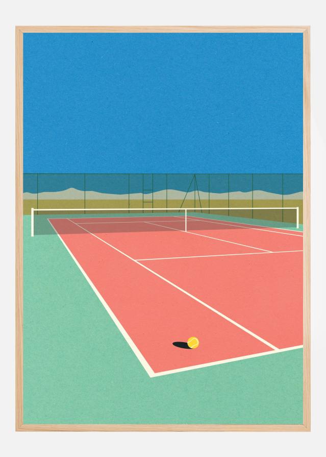 Tennis Court In the Desert Poszter