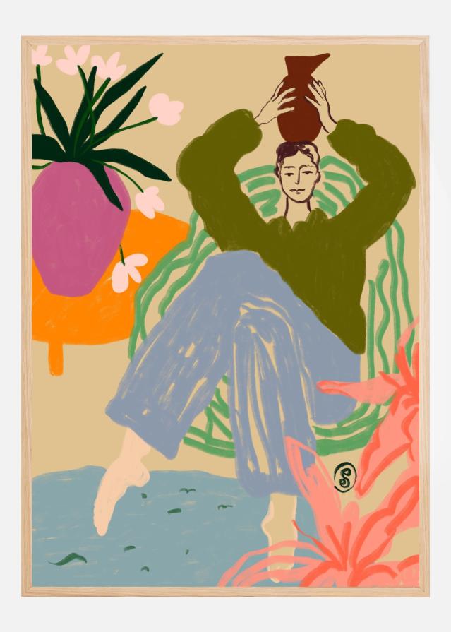 Woman With Vessel Poszter