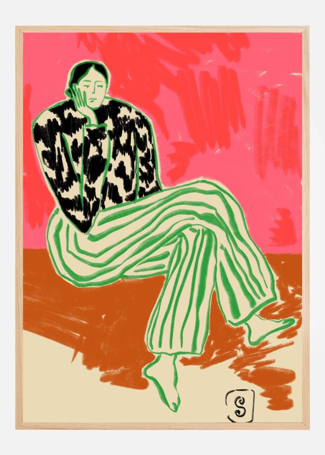 Calm Woman Portrait Poszter