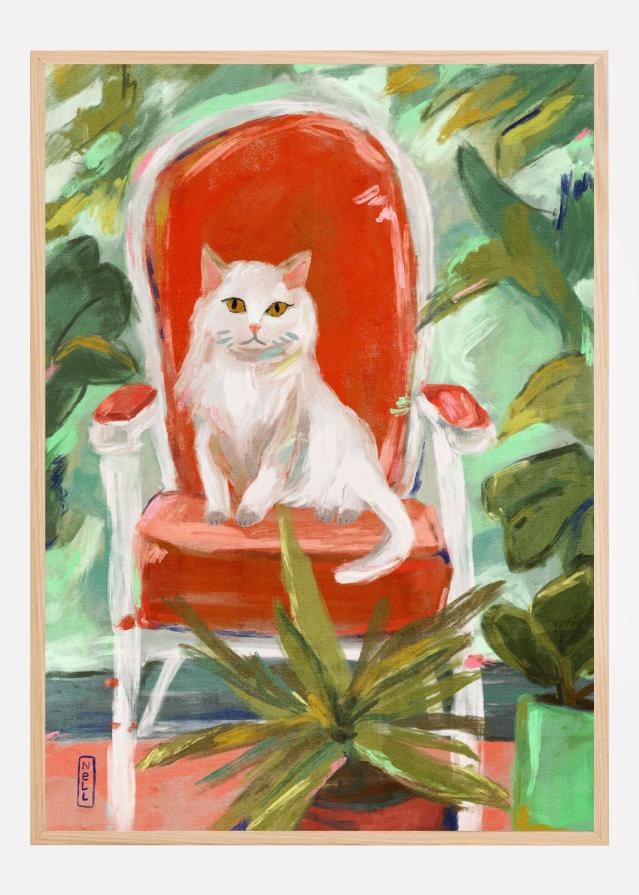 Indoor Jungle Cat Painting Poszter