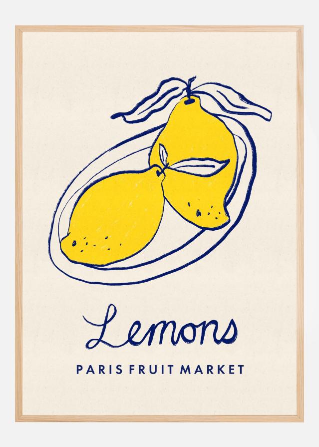 Food Art - Lemons Paris Fruit Market Poszter