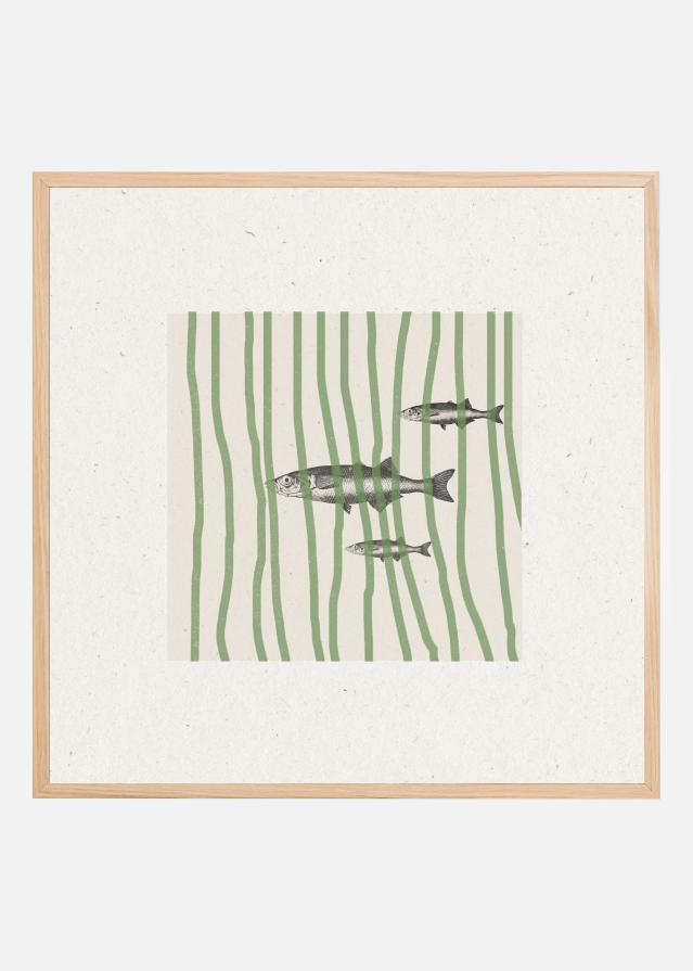 Fish in Striped Waves Poszter