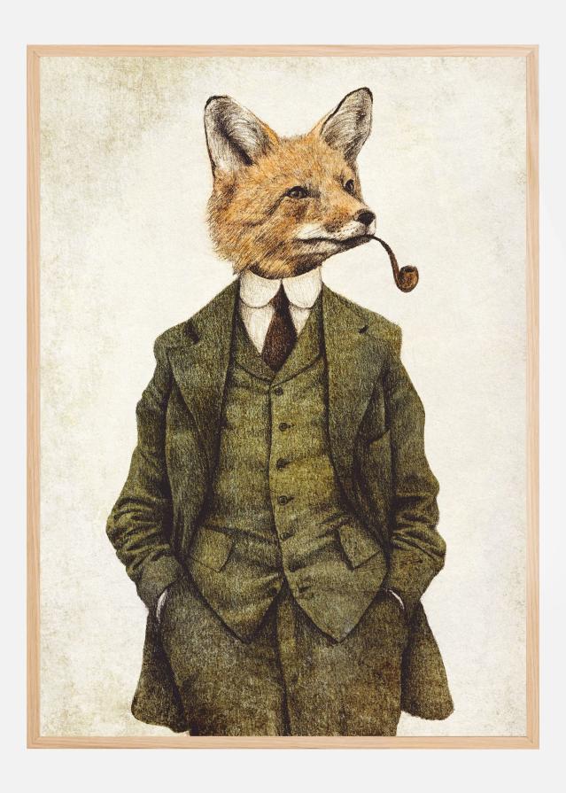 The Vintage Stylish Fox Poszter