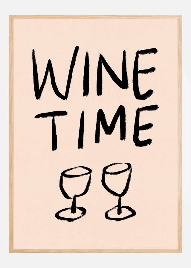 Wine Time Trendy Typography Poszter