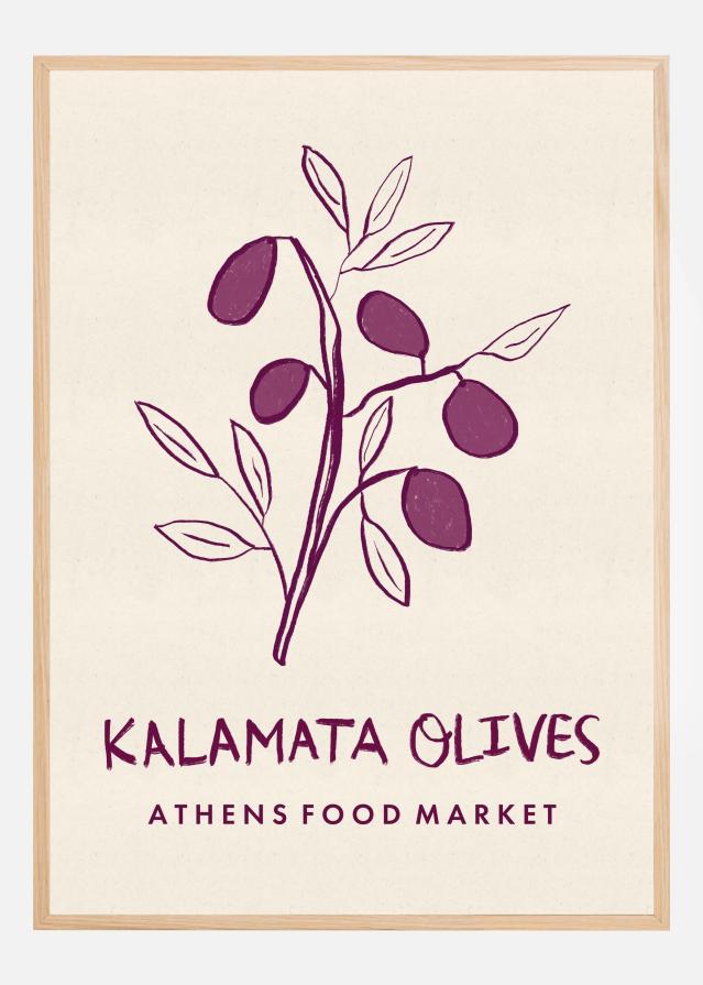Kalamata Olives Athens Food Market Greece Poszter