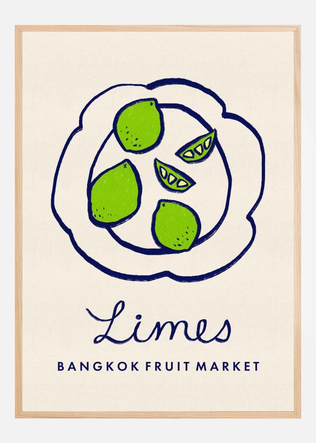 Limes Bangkok Food Market Thailand Poszter