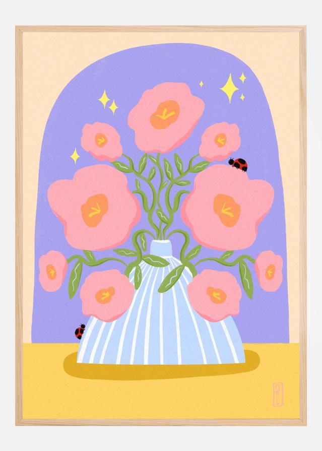 Fun Flowers in a Vase Poszter