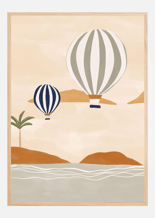 Airballoons In Dessert Poszter
