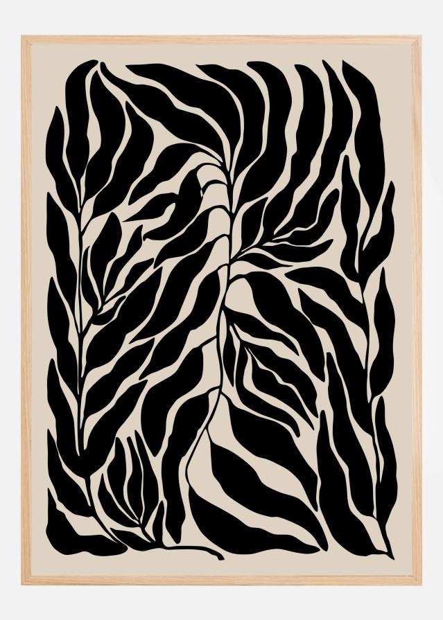 Black Leaf Silhouettes Poszter