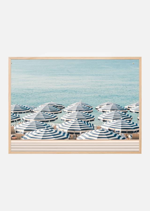 Striped Beach Umbrellas Poszter