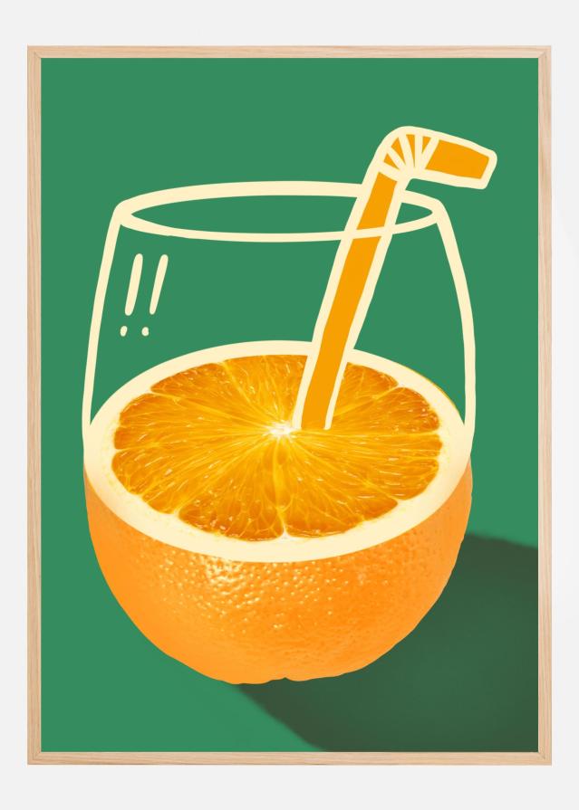 Vibrant Orange Cleverly Illustrated Poszter