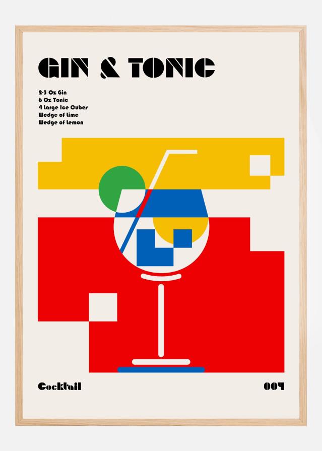 Gin a Tonic Bauhaus Cocktail Poszter