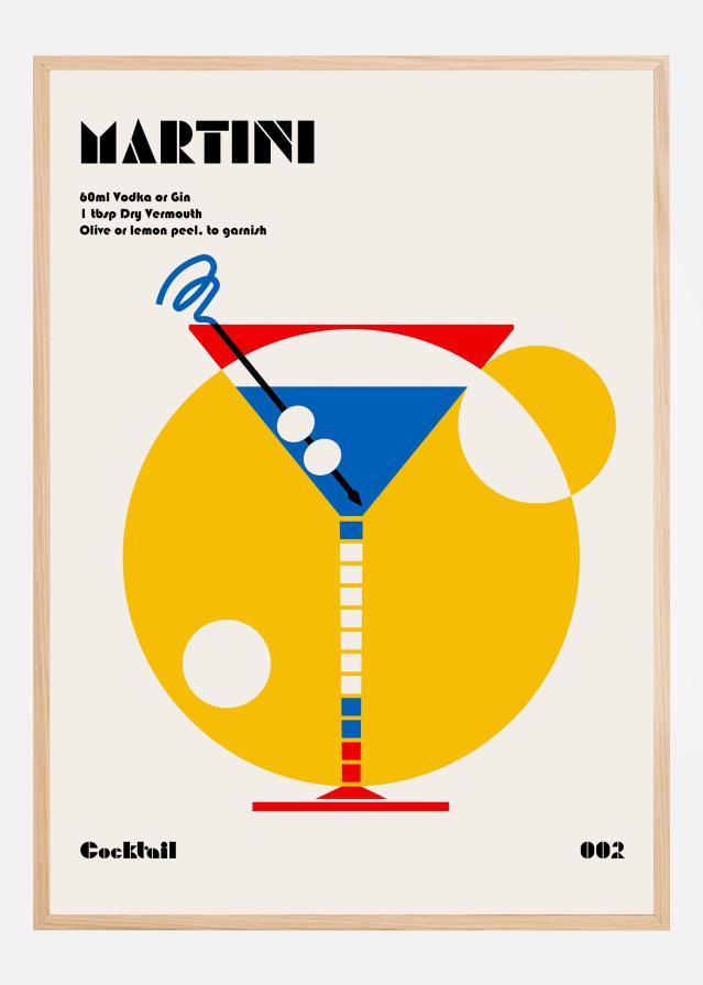 Martini Bauhaus Cocktail Poszter