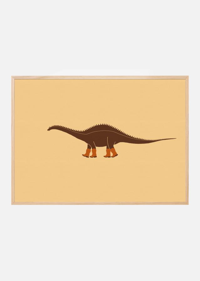Rebbachisaurus Reba the Cowgirl Dinosaur Texture Poszter