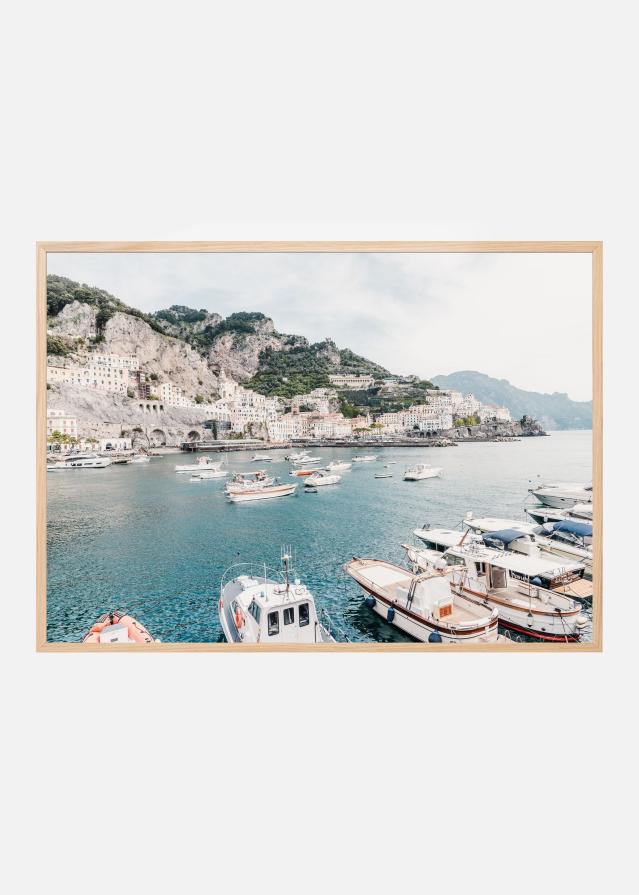 Amalfi coast with boats #2 Poszter