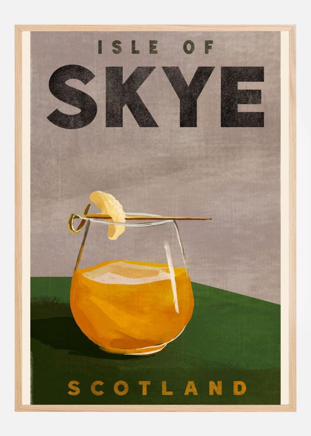 Isle Of Skye Scotland Scotch Cocktail Travel Poster Poszter