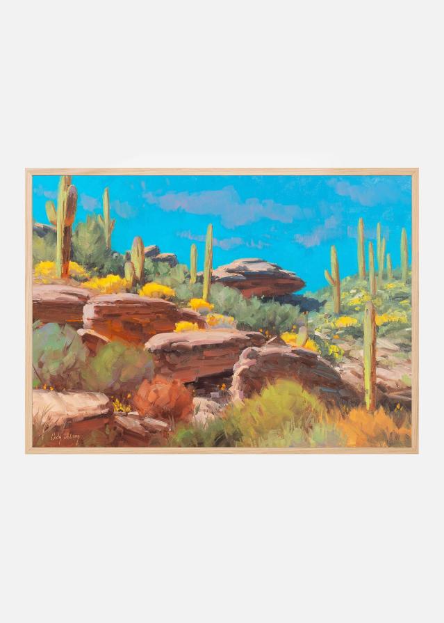 Desert Blooming Scene Poszter