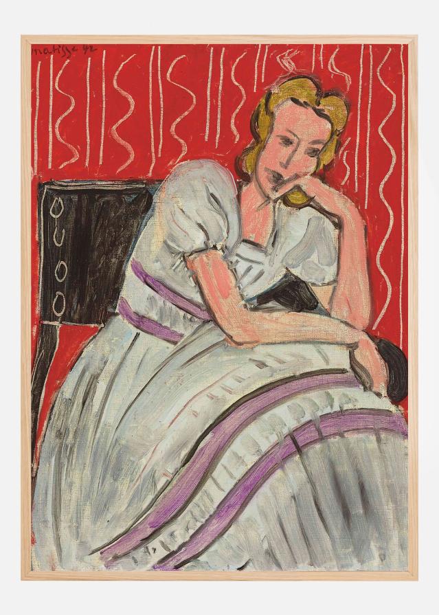 Jeune Femme Assise En Robe Grise - Henri Matisse Poszter