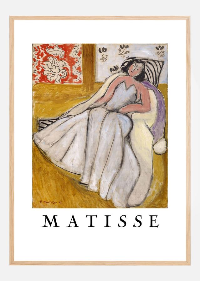 Jeune Femme An La Pelisse Blanche - Henri Matisse Poszter