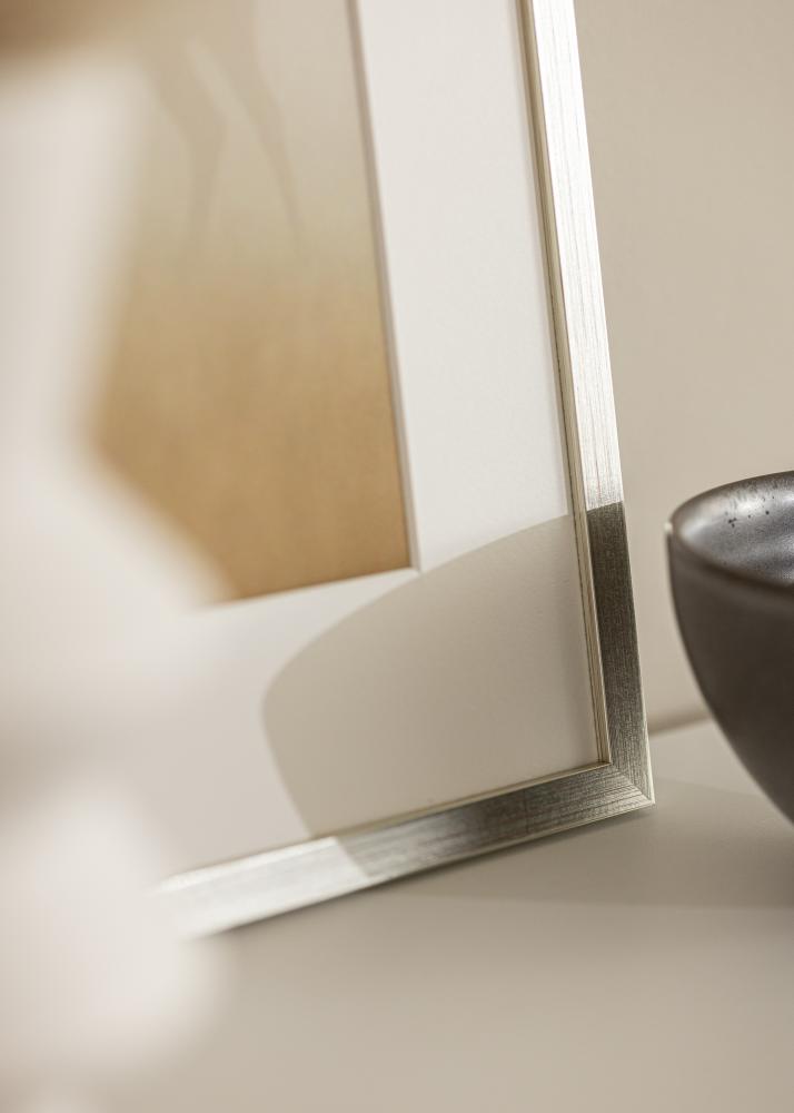 Keret Edsbyn ezüst 40x45 cm - Paszpartuk fehér 11x13 inches