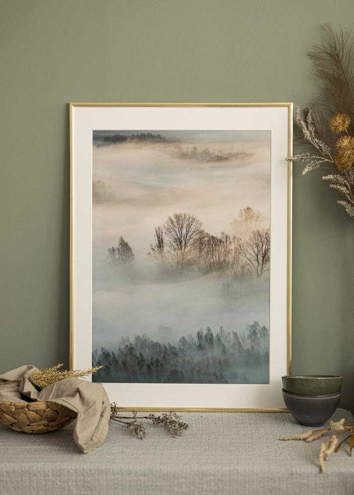 Keret New Lifestyle Arany 20x20 cm - Paszpartuk Fehér 15x15 cm