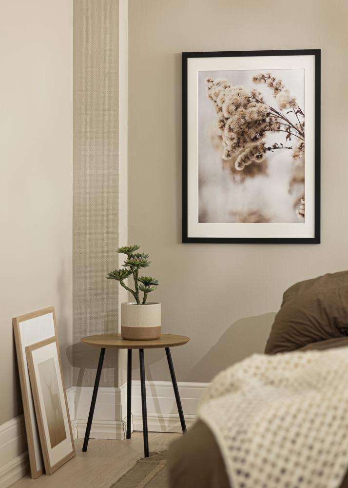 Keret Fekete faipari 68x98 cm - Paszpartuk Fehér 56x76 cm