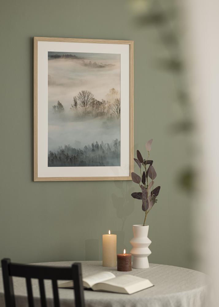 Keret Tölgyfa 45x90 cm - Paszpartuk Fehér 23x70 cm