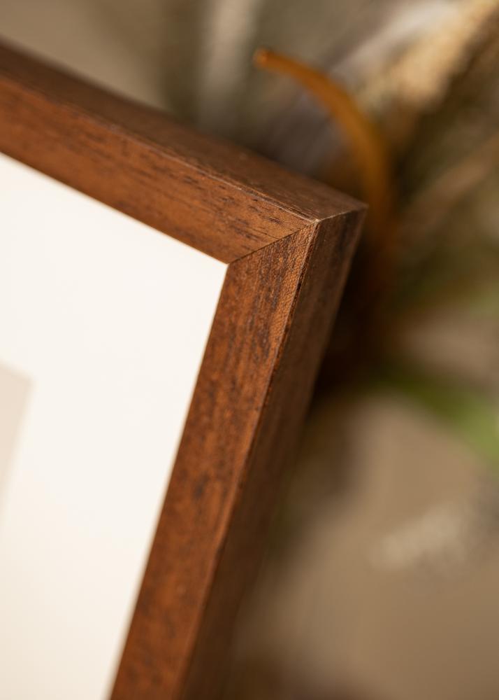 Keret Hermes Teak 40x50 cm - Paszpartuk Fehér 28x35 cm