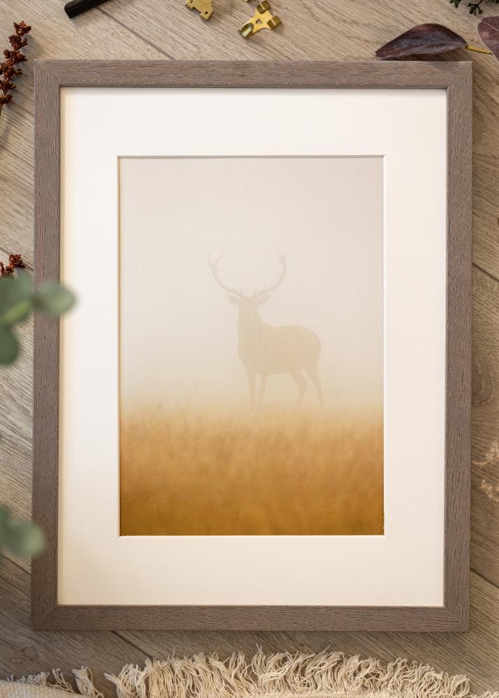 Keret Hermes szürke 60x60 cm - Paszpartuk Fehér 50x50 cm