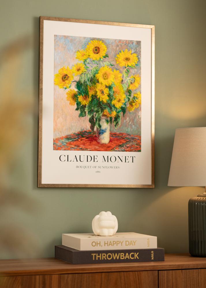 Keret Ares sárgaréz 30x40 cm - Paszpartuk fehér 20x30 cm