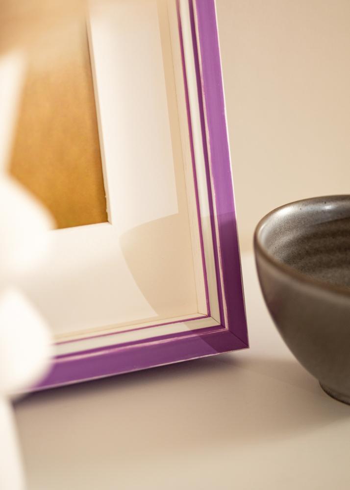 Keret Diana lila 45x60 cm - Paszpartuk Fehér 13x18 inches