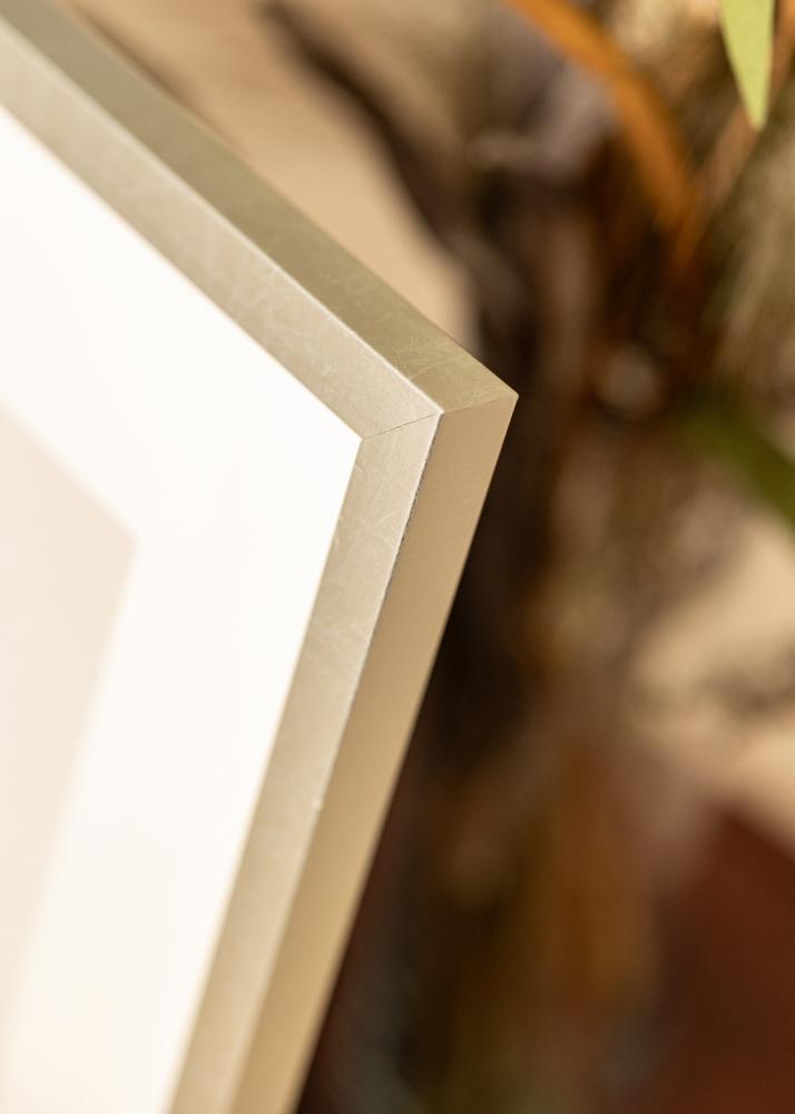 Keret Minerva ezüst 30x40 cm - Paszpartuk Fehér 20x28 cm