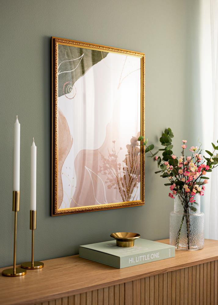 Keret Swirl Arany 50x70 cm - Paszpartuk fehér 40x60 cm