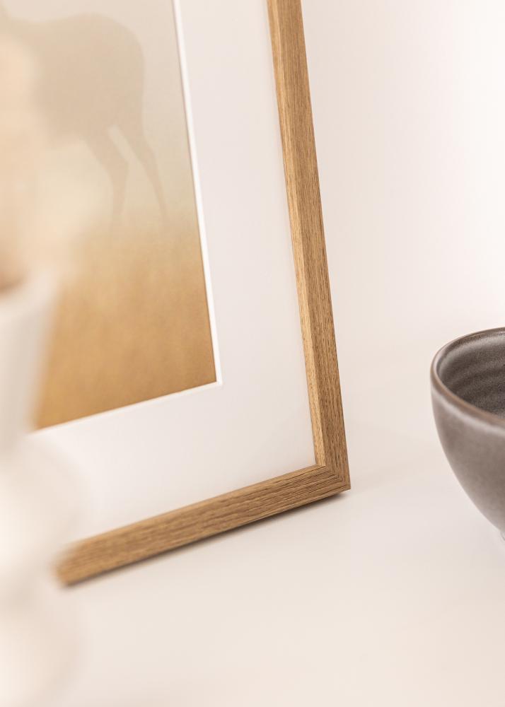 Keret Modern Teak 40x50 cm - Paszpartuk Fehér 30x40 cm