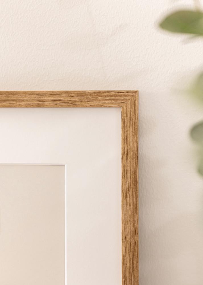 Keret Modern Teak 40x50 cm - Paszpartuk Fehér 30x40 cm