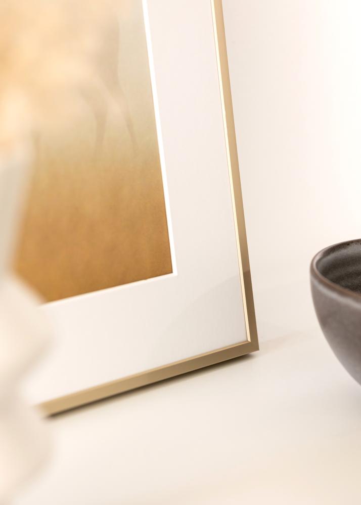 Alumínium keret Sárgaréz 30x40 cm - Paszpartuk Fehér 21x29,7 cm