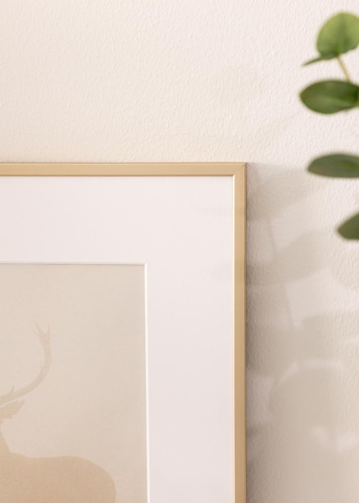 Alumínium keret Sárgaréz 30x40 cm - Paszpartuk Fehér 21x29,7 cm