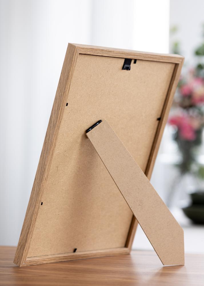 Keret Modern Teak 20x30 cm - Paszpartuk Fehér 10x21 cm