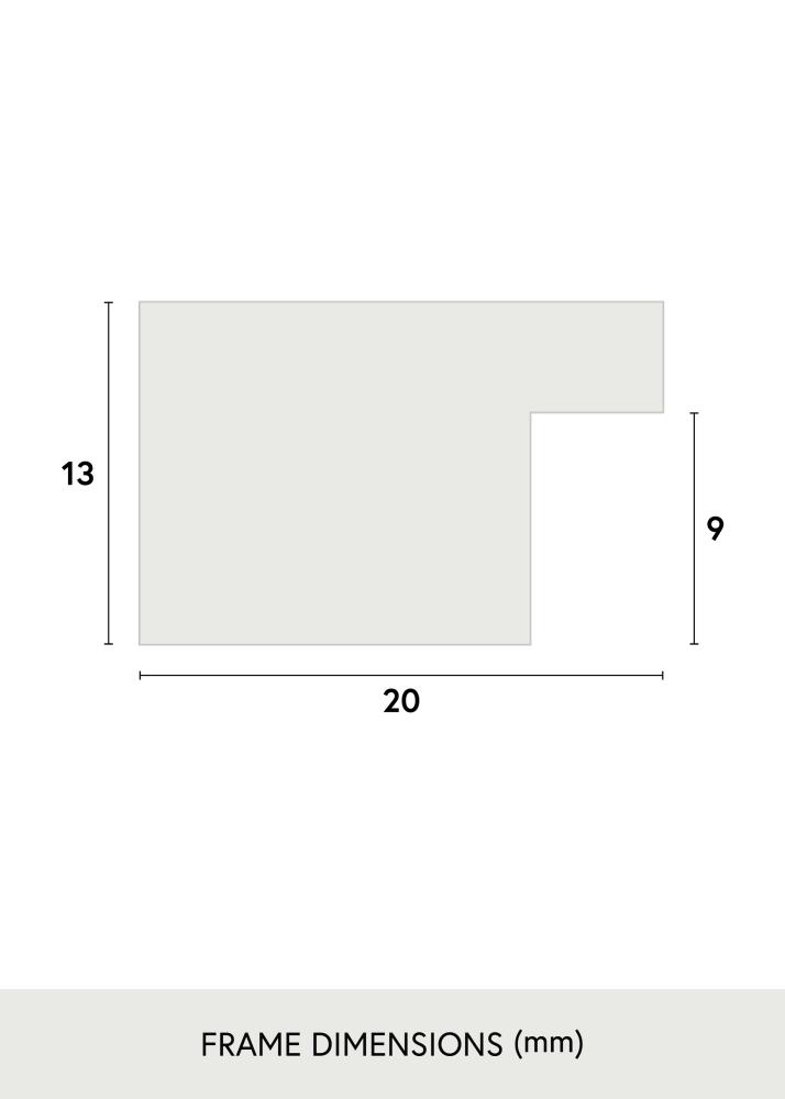 Keret Jämtland Akrilüveg Fekete 27x48 cm