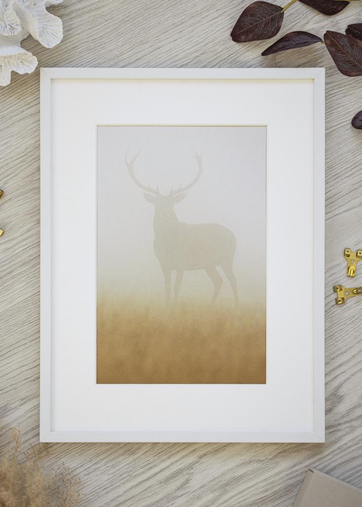 Képkeret fehér keskeny 21 x 30 cm