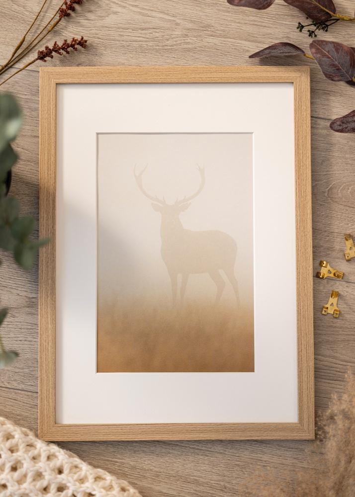 Keret Deco tölgy 70x70 cm - Paszpartuk fehér 24x24 inches