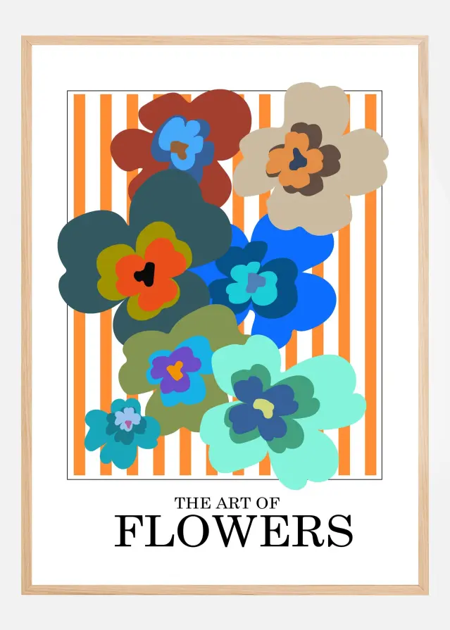 The Art Of Flowers Orange Stripe Poszter