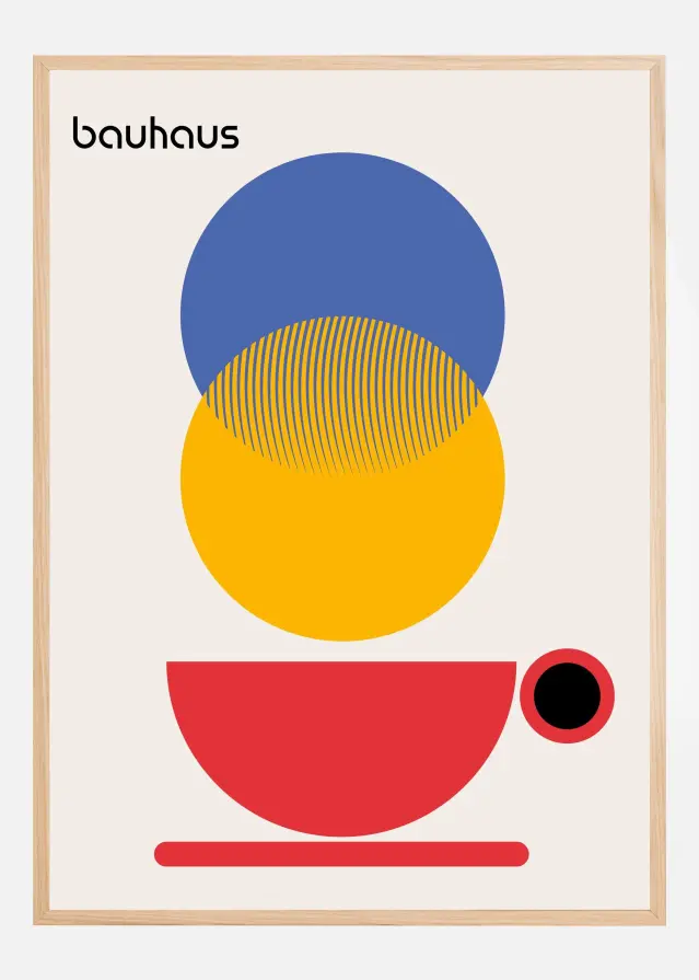 Bauhaus Coffee Abstract Poszter