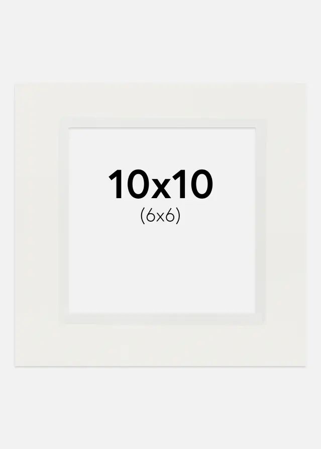 Paszpartu Fehér 3 mm Fehér él 10x10 cm (6x6)