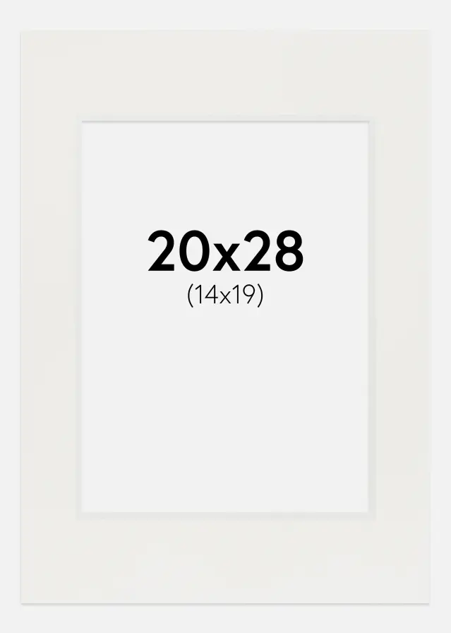 Paszpartu Fehér 3 mm Fehér él 20x28 cm (14x19)